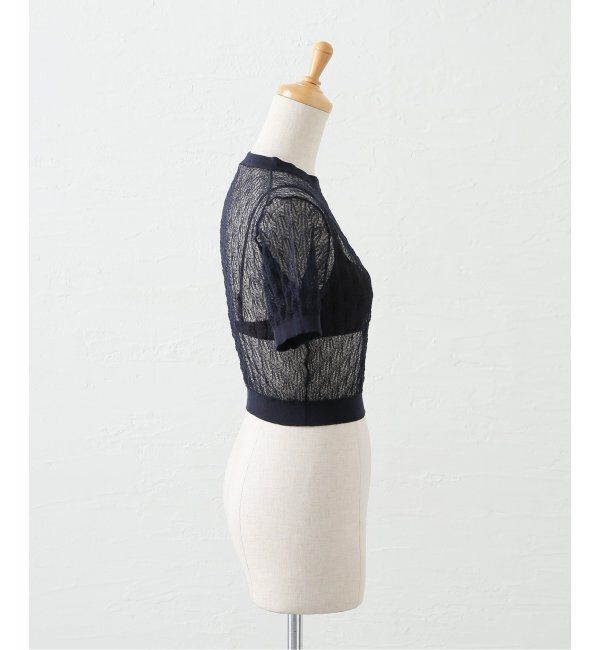 IENA「NICENICE MOMENT/ナイスナイスモーメント LACE KNIT TOP カットソー NNM1-25SS-004」|Tシャツ・カットソー|