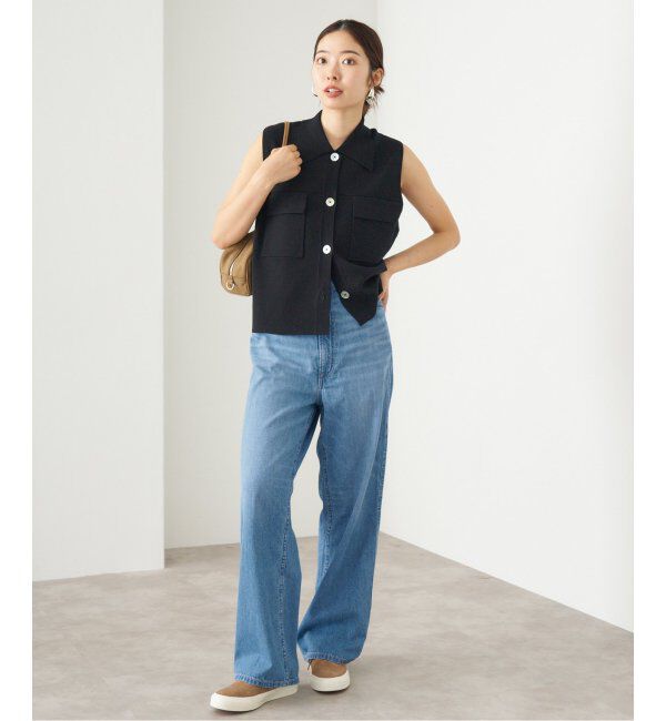 IENA「upper hights/アッパーハイツ 別注 THE LAZY OLIVIA ワイドストレートデニム」|デニム|