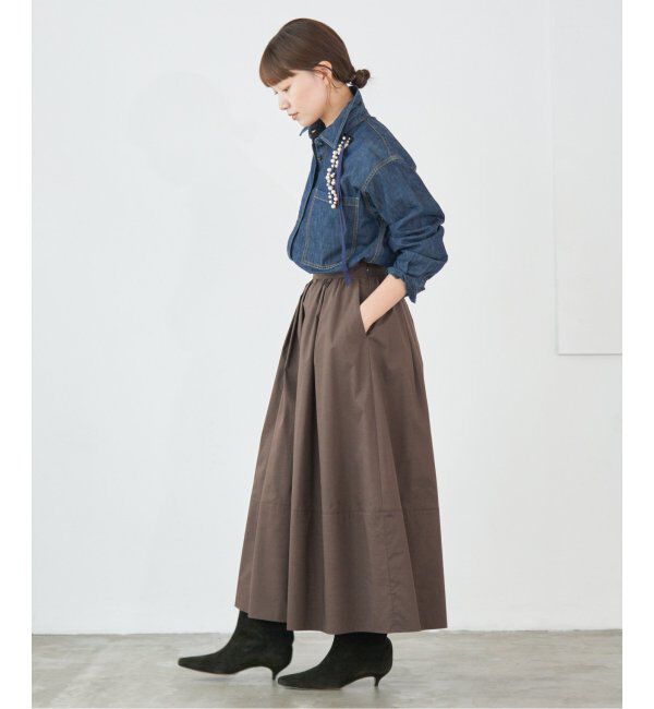 IENA「タフタトリミングスカート」|スカート|
