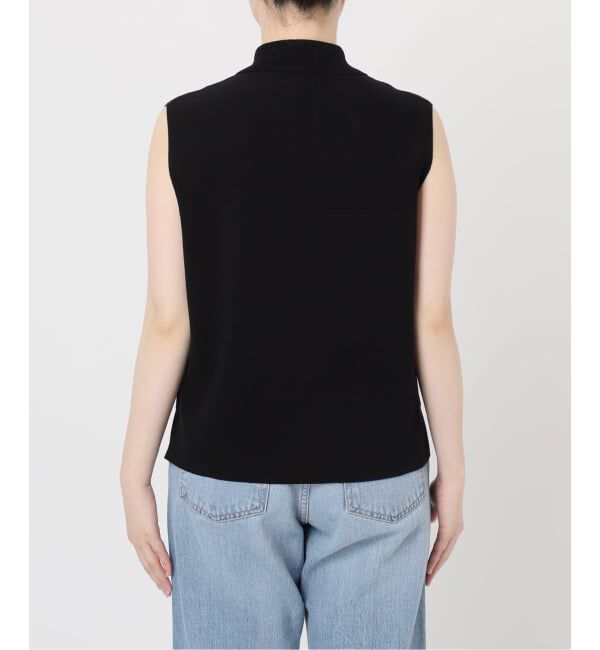 IENA「ハイツイストウールシルク 襟付きノースリーブ」|ニット・セーター|