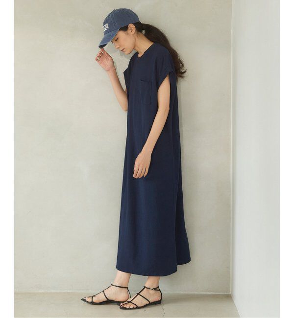 IENA「BLACK ポケットTドレス」|ワンピース|