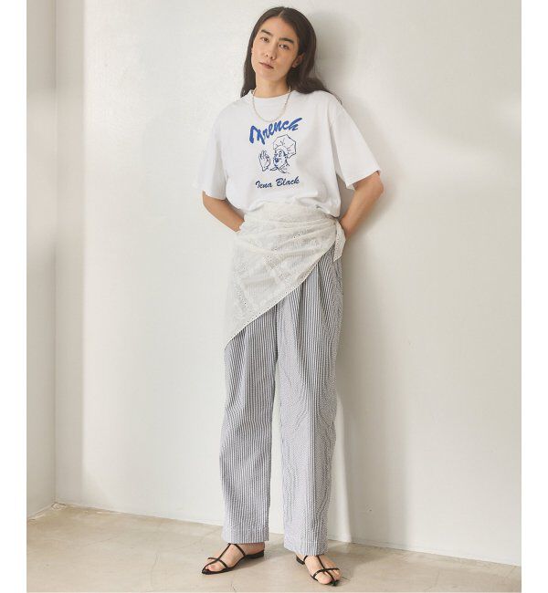 IENA「BLACK フレンチクック Tシャツ」|Tシャツ・カットソー|