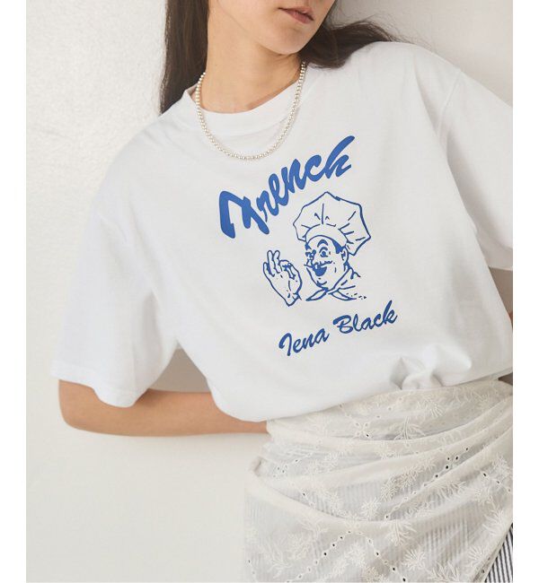 IENA「BLACK フレンチクック Tシャツ」|Tシャツ・カットソー|ホワイト