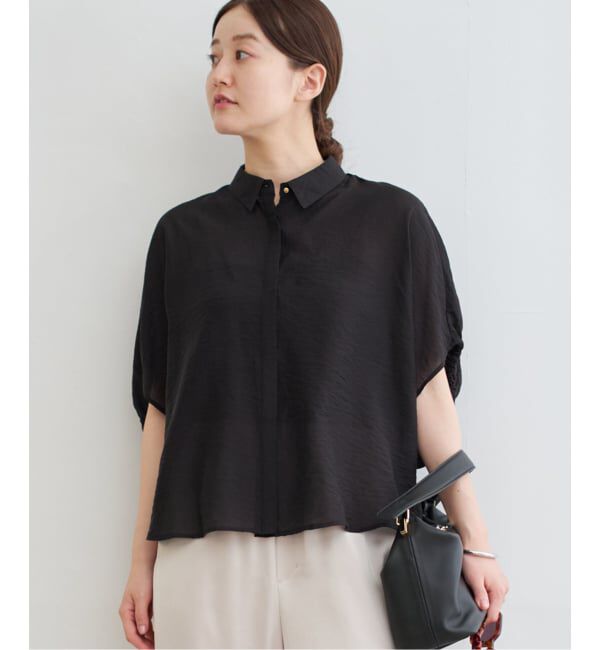 IENA「《追加》リネン混 襟付きブラウス」|シャツ・ブラウス|