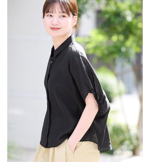 IENA「《追加》リネン混 襟付きブラウス」|シャツ・ブラウス|