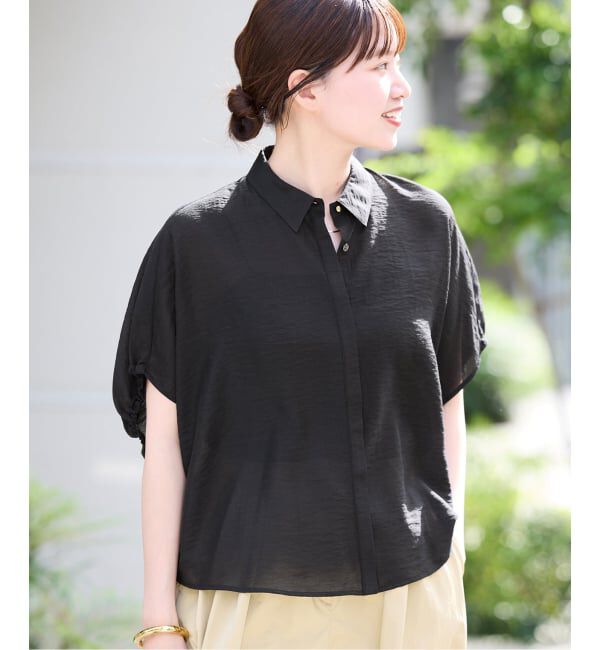 IENA「《追加》リネン混 襟付きブラウス」|シャツ・ブラウス|