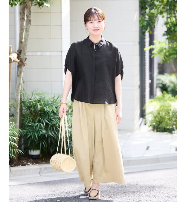 IENA「《追加》リネン混 襟付きブラウス」|シャツ・ブラウス|