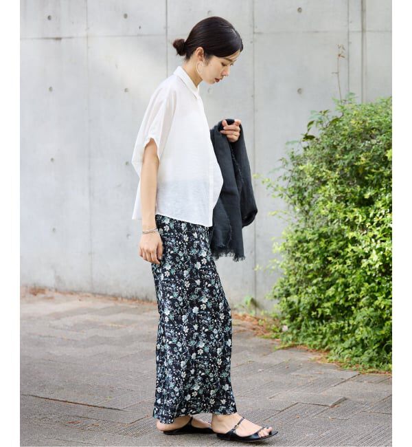 IENA「《追加》リネン混 襟付きブラウス」|シャツ・ブラウス|