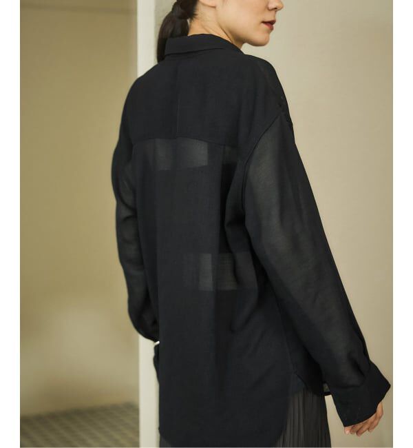 IENA「シアーメッシュ シャツ」|シャツ・ブラウス|