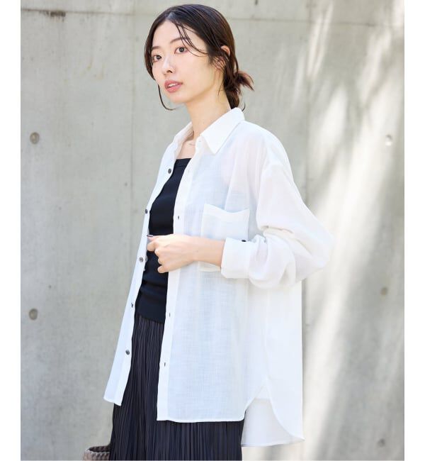 IENA「シアーメッシュ シャツ」|シャツ・ブラウス|