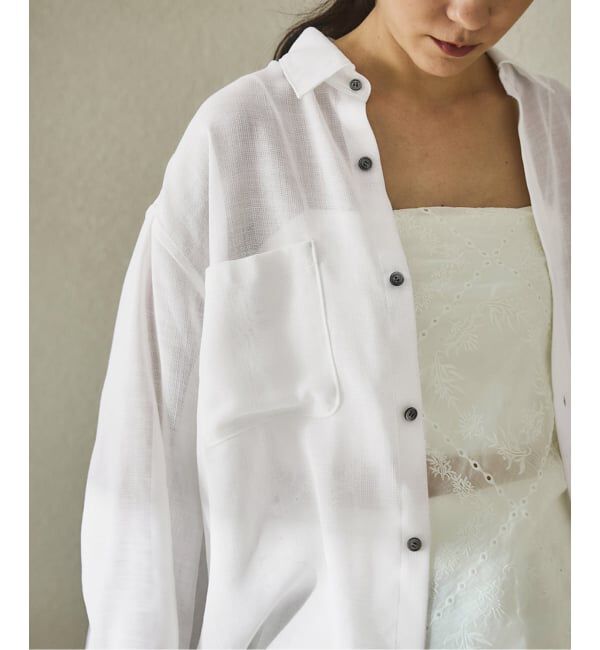 IENA「シアーメッシュ シャツ」|シャツ・ブラウス|