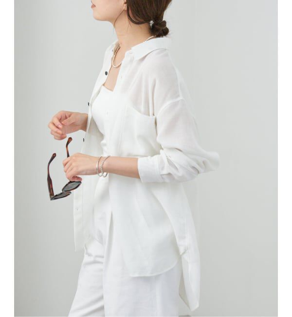 IENA「シアーメッシュ シャツ」|シャツ・ブラウス|