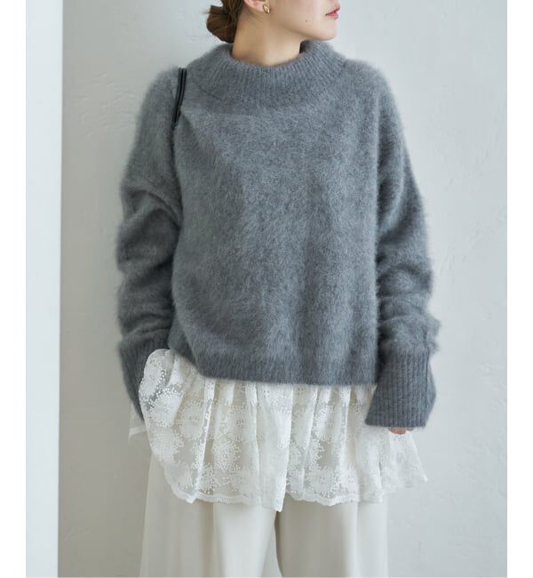 IENA「フラワーレース ペプラムブラウス」|シャツ・ブラウス|