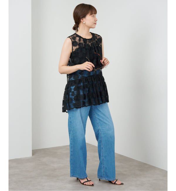 IENA「フラワーレース ペプラムブラウス」|シャツ・ブラウス|