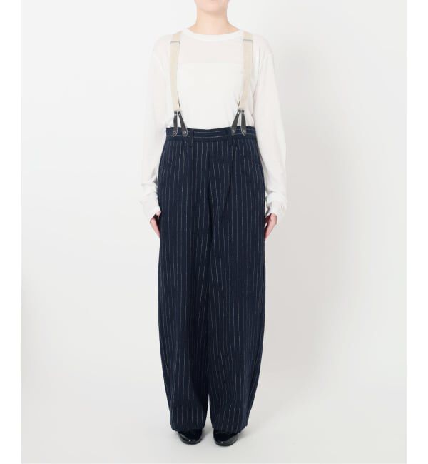 IENA「リネンコンサスペンダーワーカーズスラックス」|スラックス|