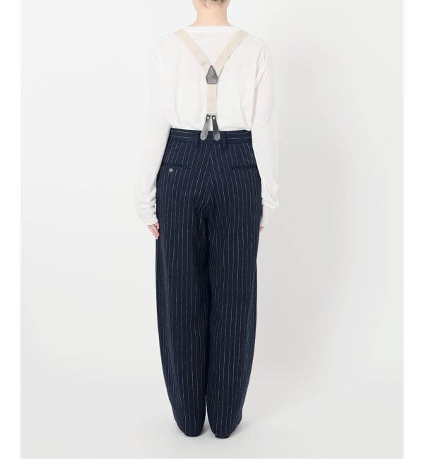 IENA「リネンコンサスペンダーワーカーズスラックス」|スラックス|