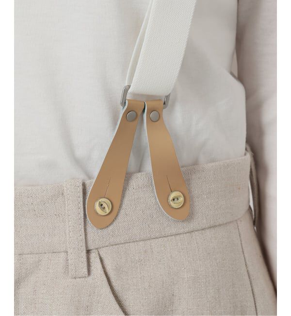 IENA「リネンコンサスペンダーワーカーズスラックス」|スラックス|