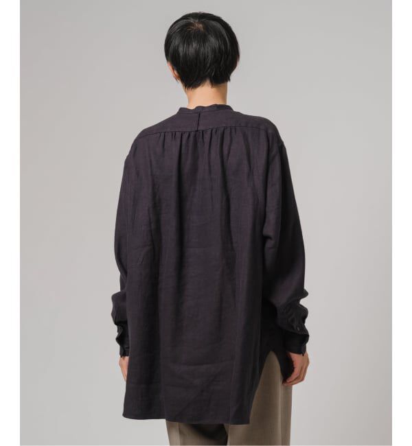 EDIFICE「ETS.MATERIAUX(マテリオ) リネン ファーマー ロングシャツ」|シャツ・ブラウス|