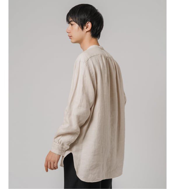 EDIFICE「ETS.MATERIAUX(マテリオ) リネン ファーマー ロングシャツ」|シャツ・ブラウス|