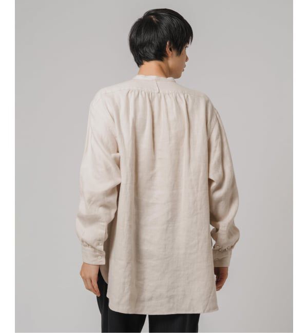 EDIFICE「ETS.MATERIAUX(マテリオ) リネン ファーマー ロングシャツ」|シャツ・ブラウス|