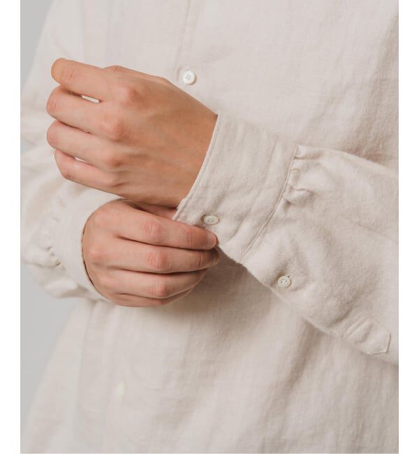 EDIFICE「ETS.MATERIAUX(マテリオ) リネン ファーマー ロングシャツ」|シャツ・ブラウス|