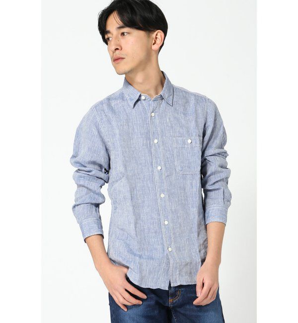 JOURNAL STANDARD「■リネンシャンブレー レザーパイピング■」|シャツ・ブラウス|