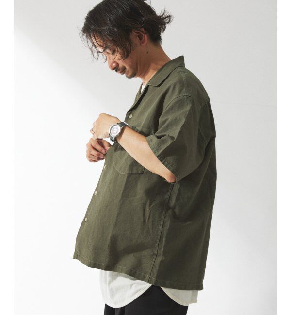 JOURNAL STANDARD relume「ヨーロピアンフラックス ガーメントダイ オープンカラーシャツ」|シャツ・ブラウス|
