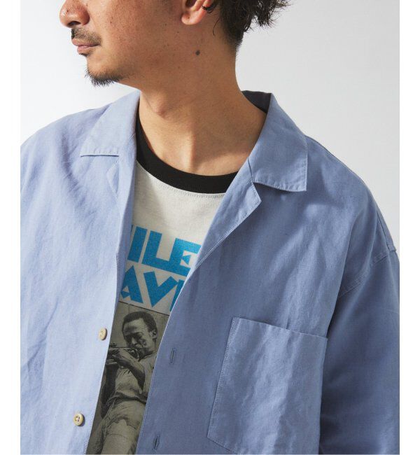 JOURNAL STANDARD relume「ヨーロピアンフラックス ガーメントダイ オープンカラーシャツ」|シャツ・ブラウス|