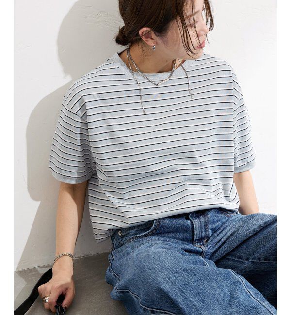 JOURNAL STANDARD「【STAR＆STRIPE】マルチボーダーリンガーT」|Tシャツ・カットソー|ブルー A