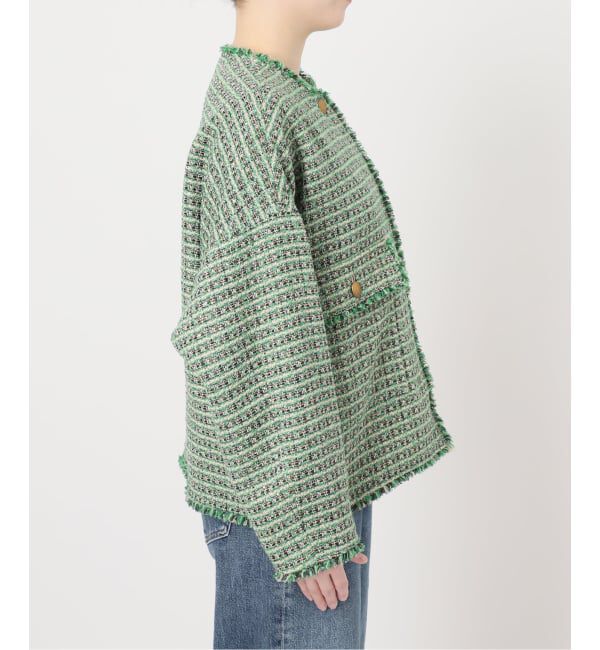 journal standard L'essage「《予約》【SP】GIOLICA TWEED ドルマンジャケット 2」|ノーカラージャケット|