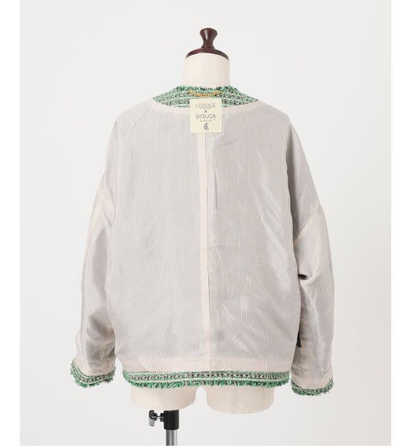 journal standard L'essage「《予約》【SP】GIOLICA TWEED ドルマンジャケット 2」|ノーカラージャケット|