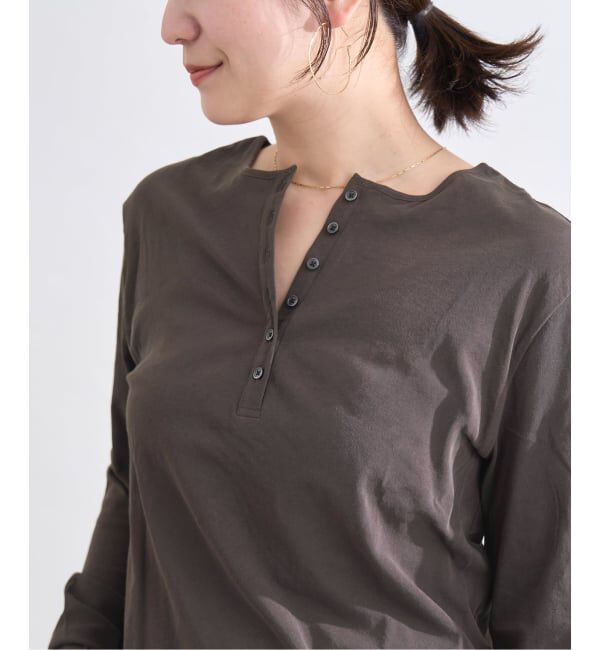 JOURNAL STANDARD「《予約》シアーコットン2WAYヘンリー」|Tシャツ・カットソー|ブラック A