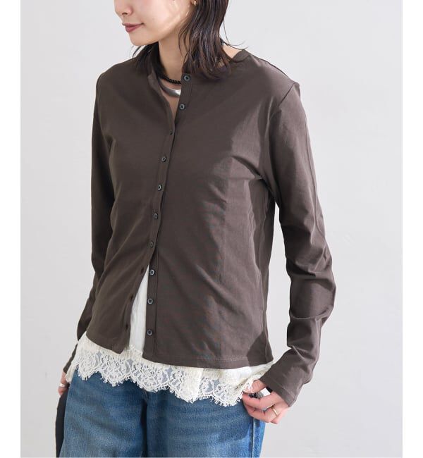 JOURNAL STANDARD「《予約》シアーコットンクルーネックカーディガン」|カーディガン|