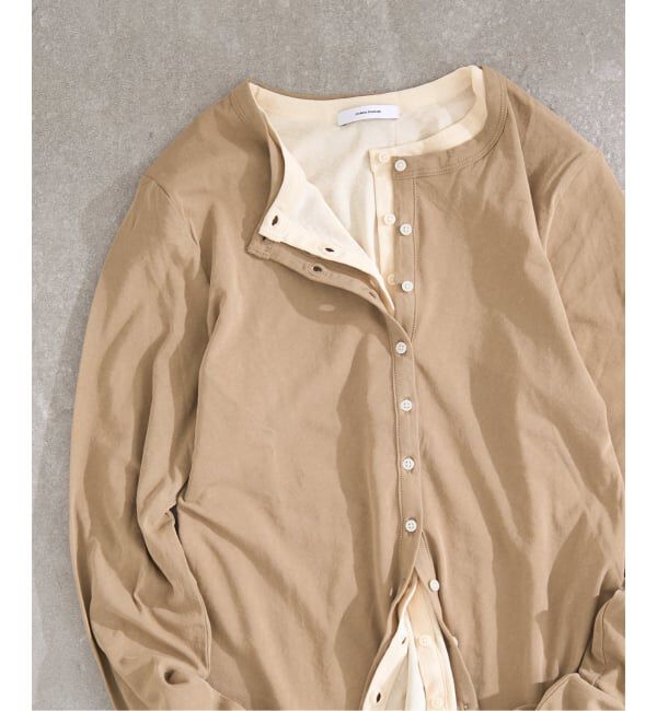 JOURNAL STANDARD「《予約》シアーコットンクルーネックカーディガン」|カーディガン|ベージュ