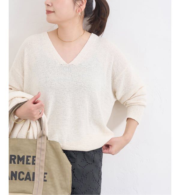 JOURNAL STANDARD「《予約》テープヤーンニュアンスVプルオーバー」|ニット・セーター|
