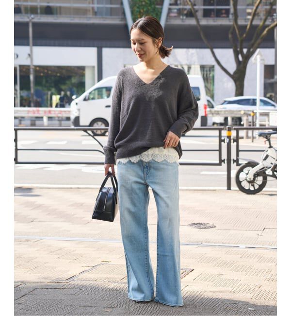 JOURNAL STANDARD「《予約》テープヤーンニュアンスVプルオーバー」|ニット・セーター|