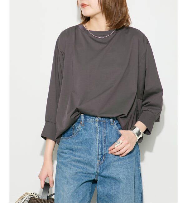 journal standard L'essage「《予約》プレーティングJERSEYドルマンプルオーバー」|Tシャツ・カットソー|ブラウン