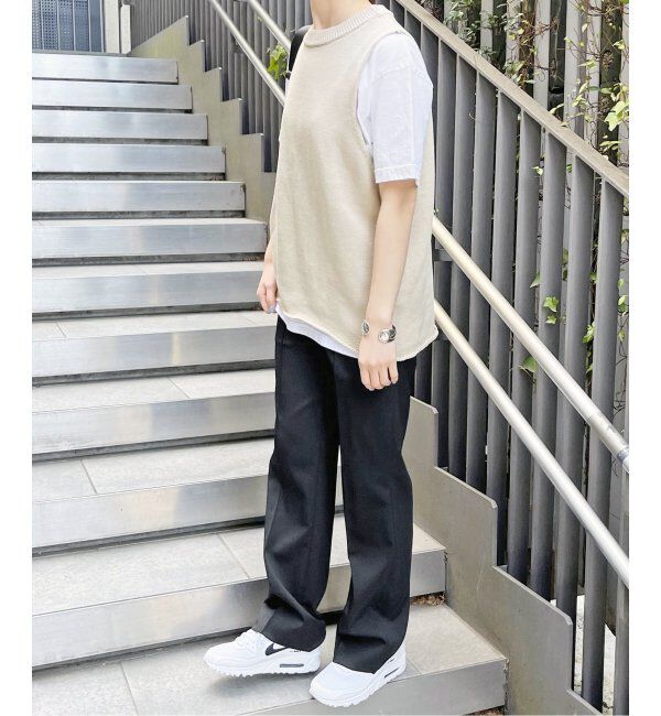 Spick and Span「コットンリネンミドルゲージノースリプルオーバー」|ニット・セーター|