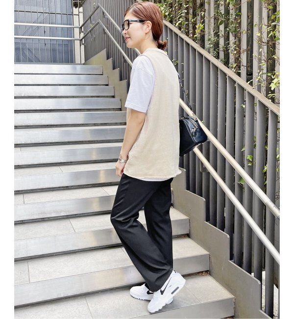 Spick and Span「コットンリネンミドルゲージノースリプルオーバー」|ニット・セーター|