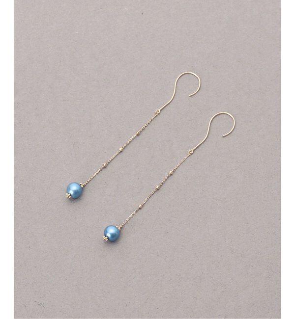 Lilas by Spick&Span「インディゴパールソロバンミラーピアス K10（両耳）」|ピアス|