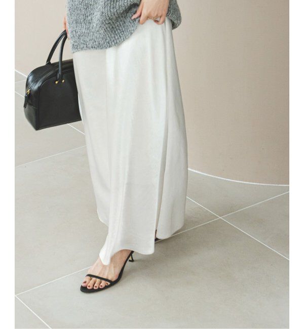 NOBLE「《追加》ナローAラインサテンスカート 2」|スカート|