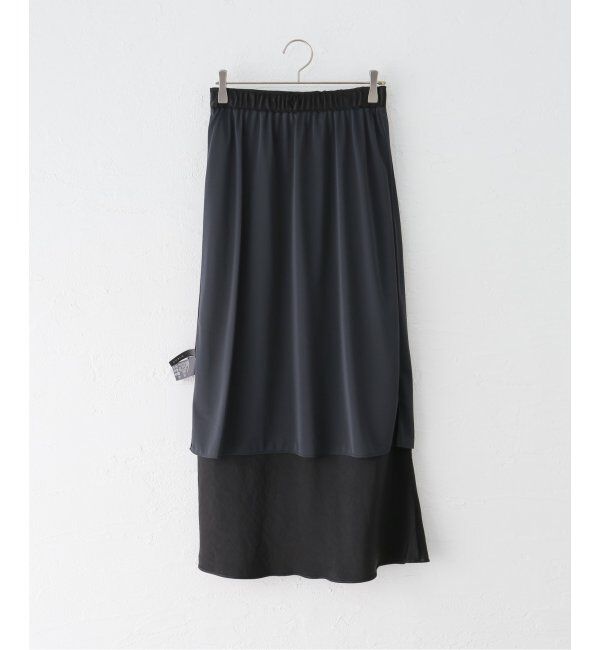 NOBLE「《追加》ナローAラインサテンスカート 2」|スカート|