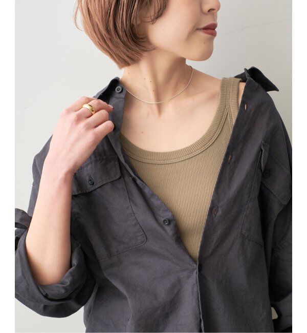 Spick and Span「《追加》甘撚テレコアメスリタンク」|タンクトップ|