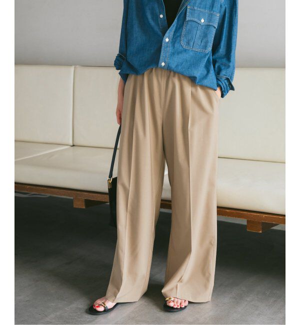 Spick and Span「《追加2》トロストレッチイージーパンツ」|スラックス|