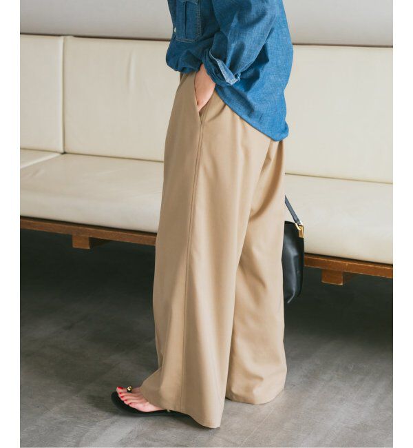 Spick and Span「《追加2》トロストレッチイージーパンツ」|スラックス|