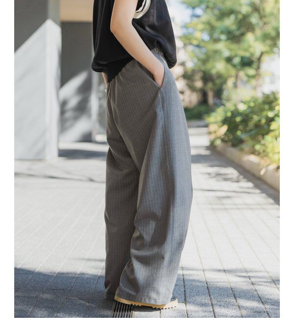 Spick and Span「《追加2》トロストレッチイージーパンツ」|スラックス|