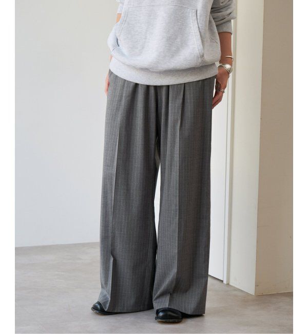 Spick and Span「《追加2》トロストレッチイージーパンツ」|スラックス|
