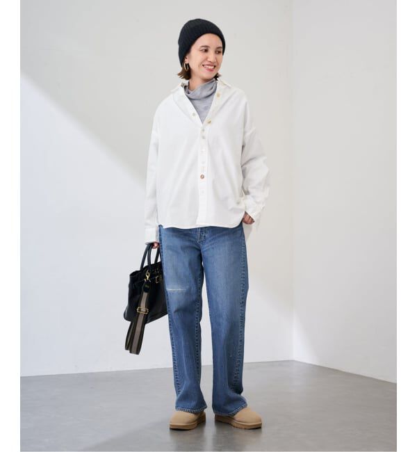 FRAMeWORK「コンビネーションボタンレギュラーシャツ」|シャツ・ブラウス|