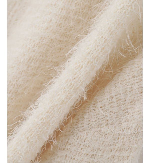 NOBLE「ラティスシャギーラフカーディガン」|カーディガン|