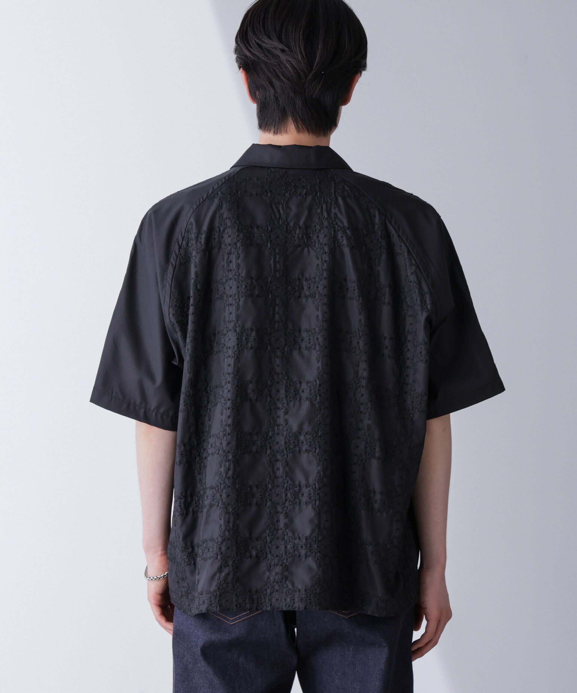 nano･universe「刺繍切替シャツ」|シャツ・ブラウス|